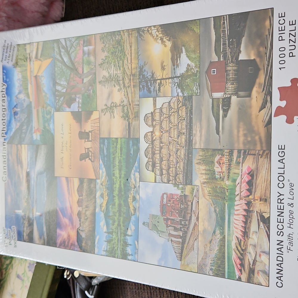 Canadian Scenery Collage Puzzle Jigsaw 1000 Pieces Faith Hope & Love